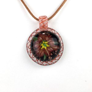 Rust Flower Pendant by Dennis Gerasimov
